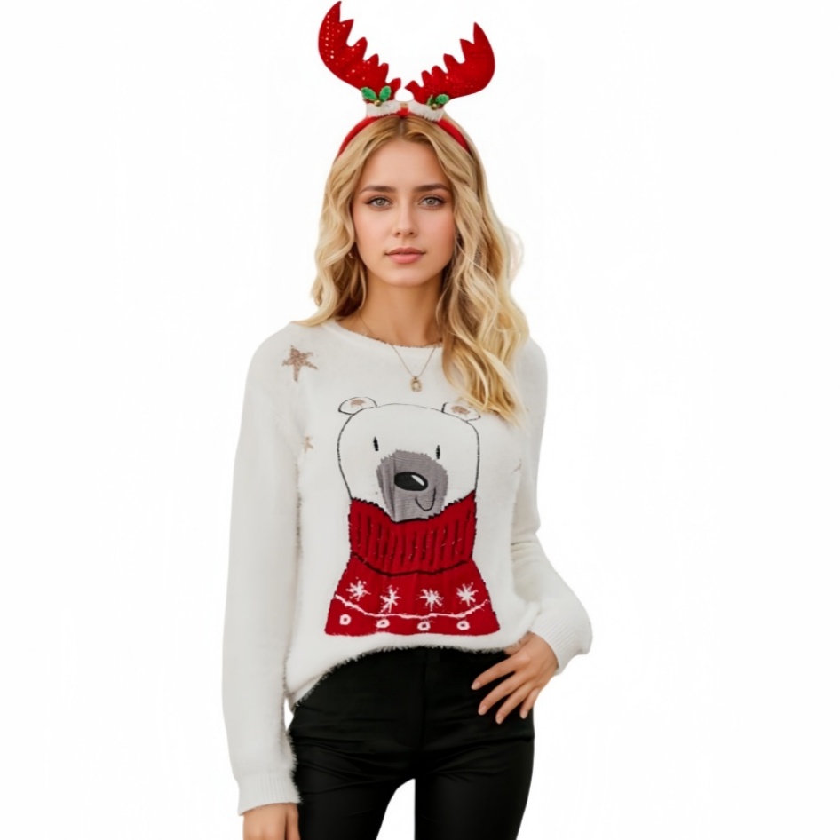 Womens Christmas Sweater Winter Pullover Knitwear Fashion Knitted Sweater